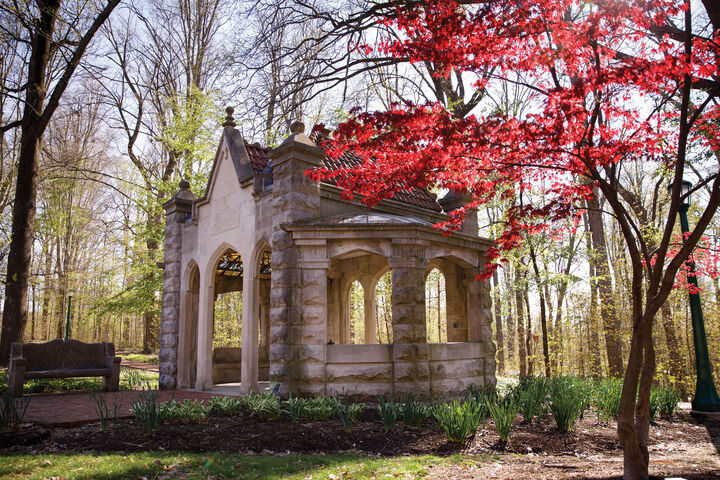 Photo of the Rose Well House on the IU Bloomington campus